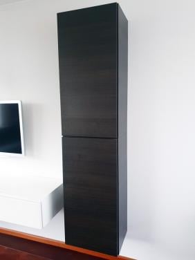 Bruin/zwarte hangkast 2 deurs design kast