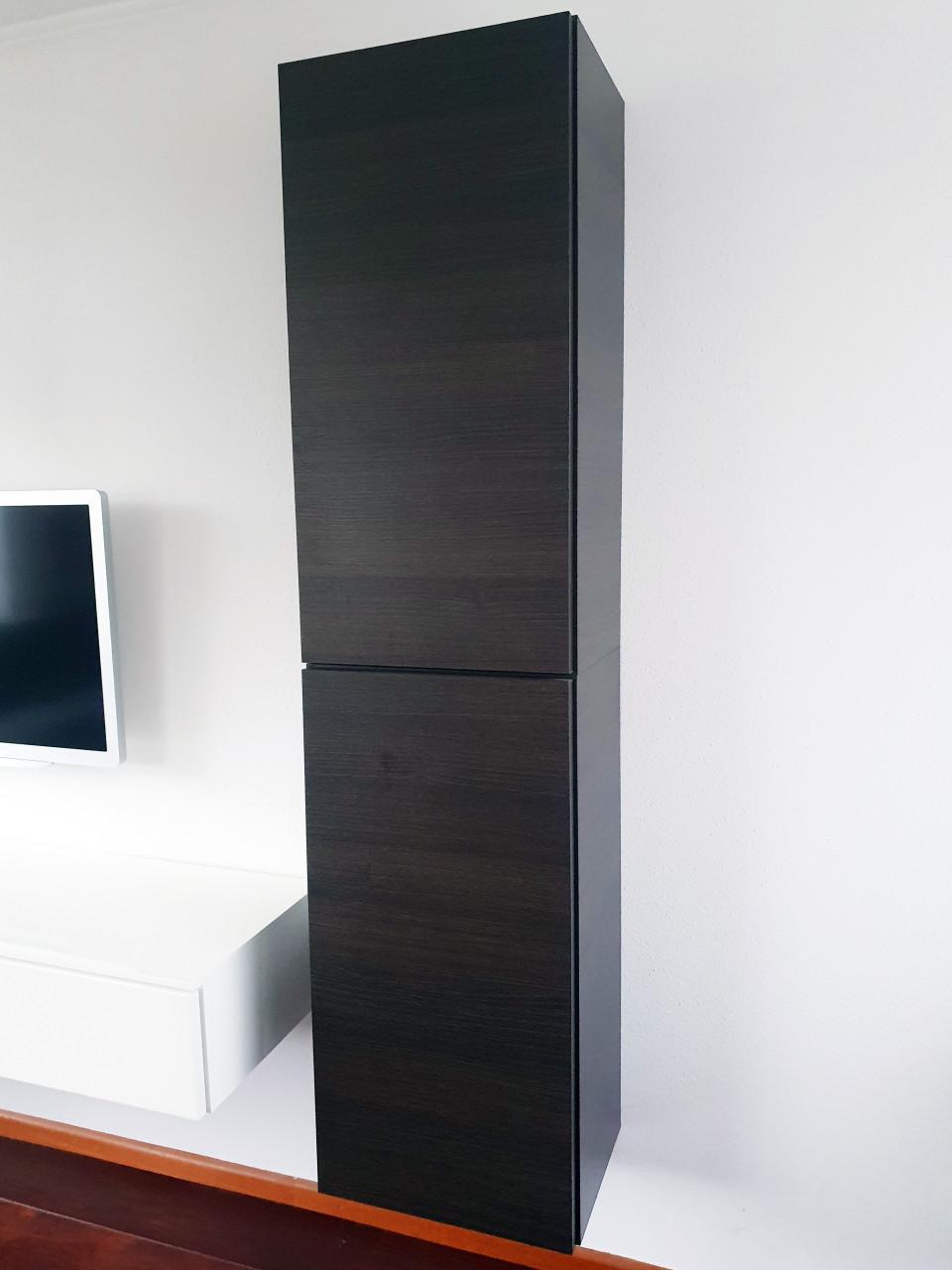 Bruin/zwarte hangkast 2 deurs design kast