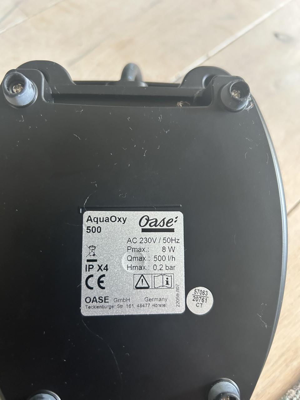 Te koop nieuw in doos oase lucht pomp aqua oxy 500