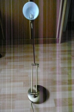 Te koop metalen halogeen lamp brons kleur type 1