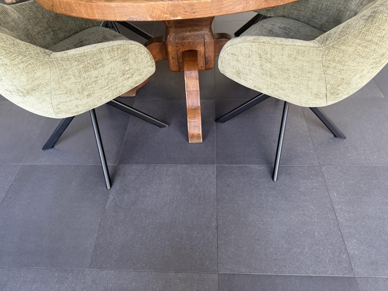 Groene industriële draaistoelen - set van 4 ZGAN