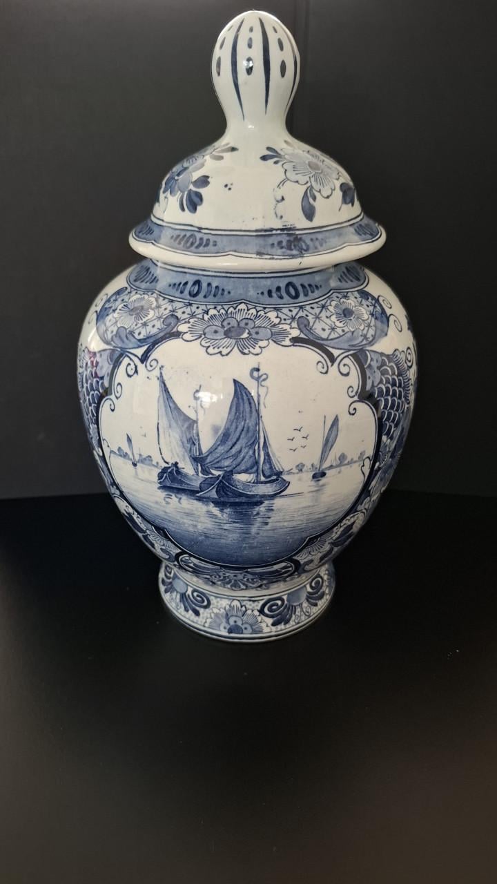 Dekselpot Delftsblauw