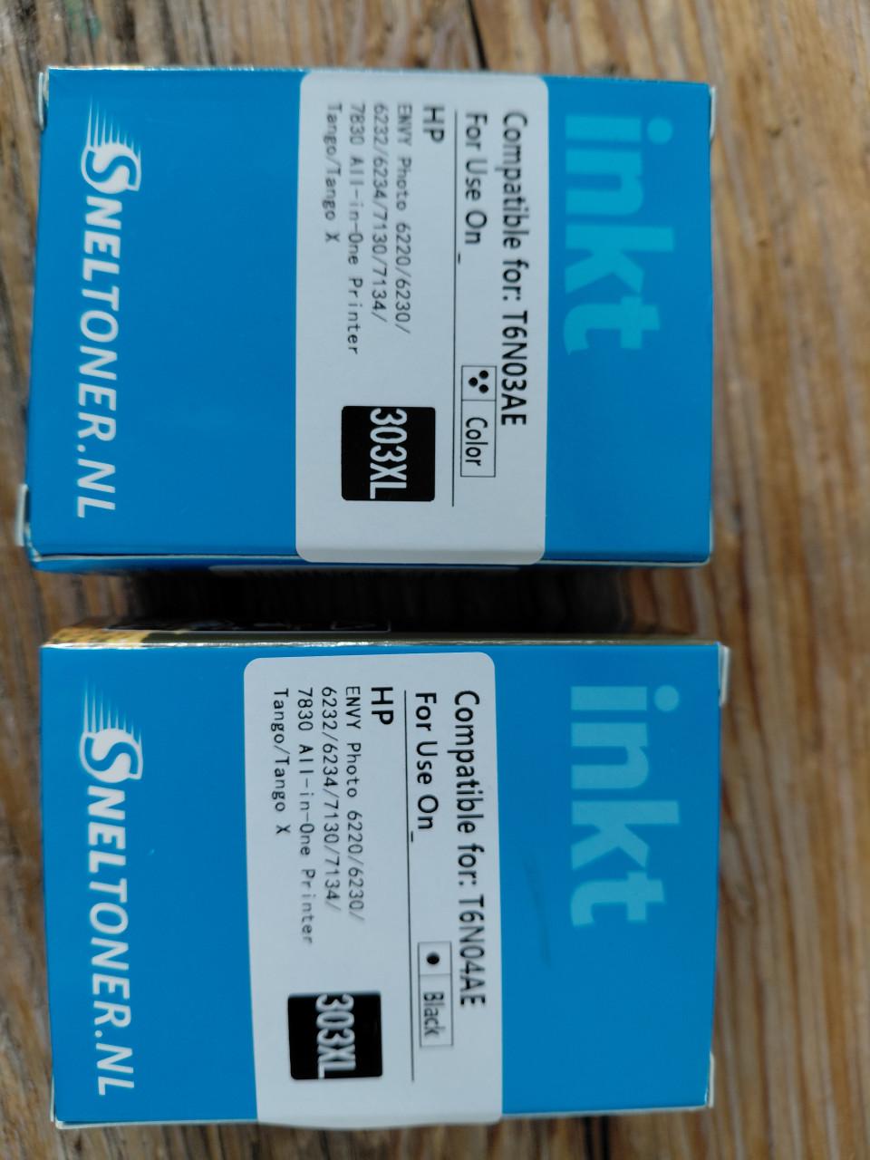 Sneltoner cardridges 303XL. Kleur en zwart