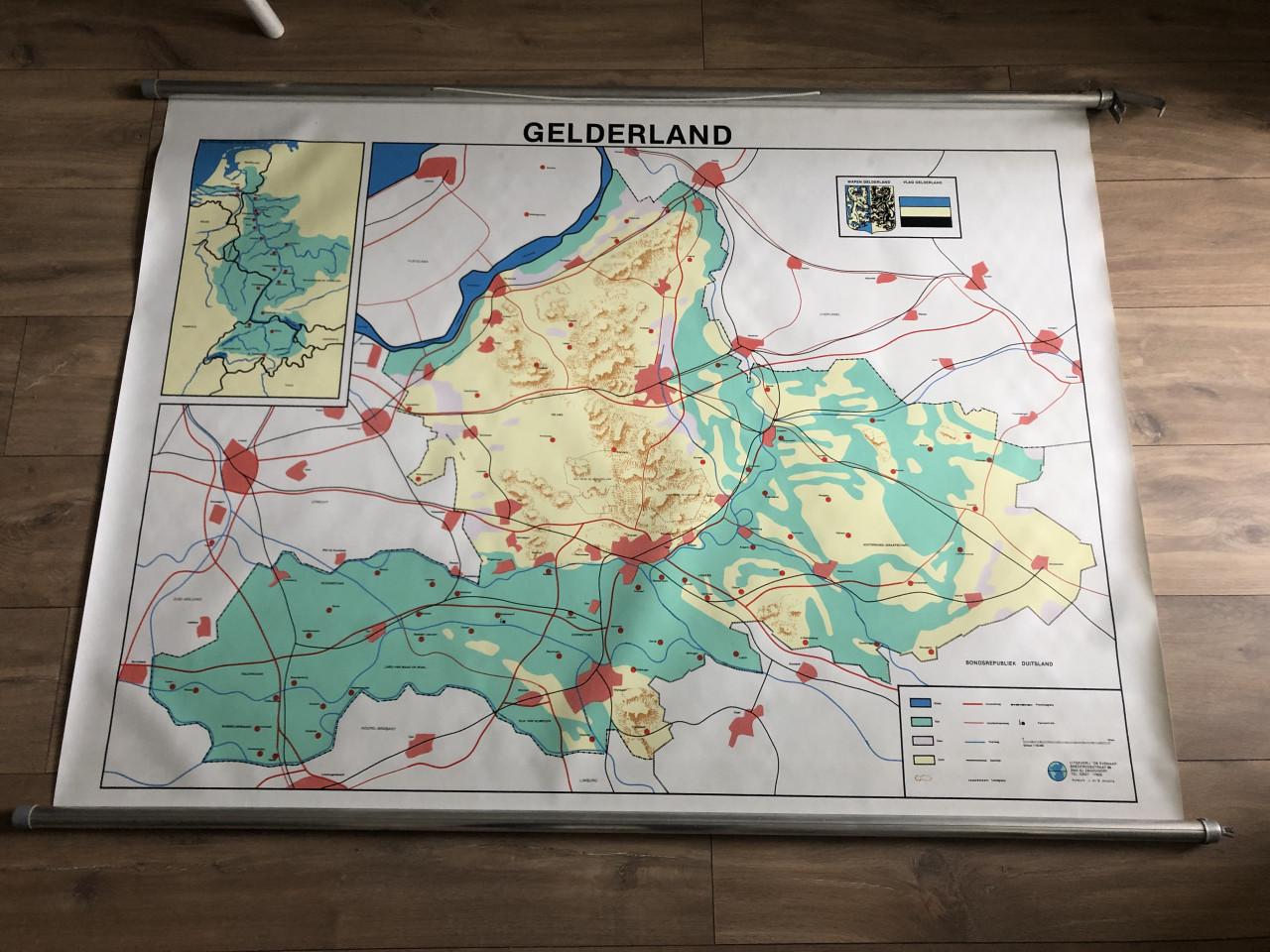 Wandkaart diverse provincies