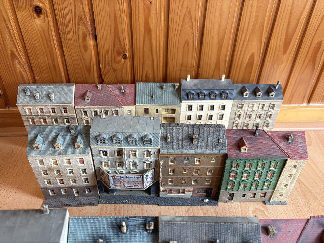 Set huisjes voor de modelspoorbaan