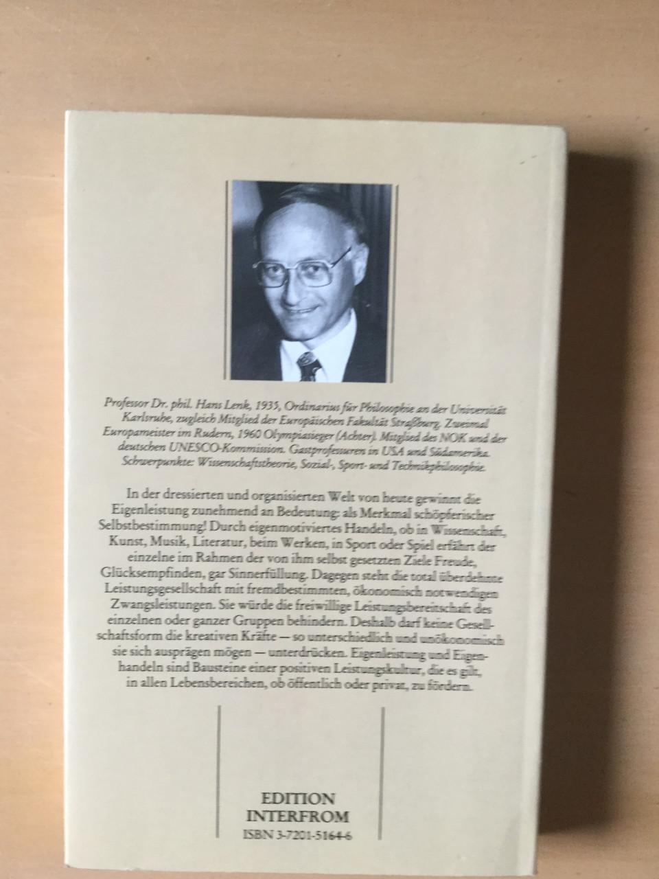 Eigenleistung Hans Lenk