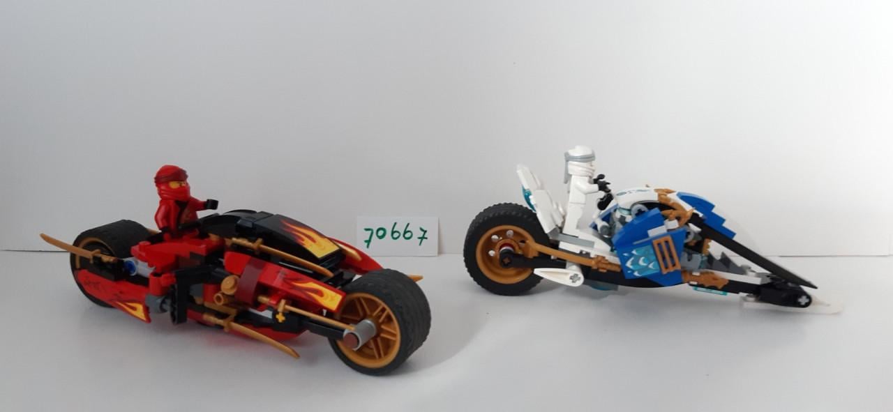 Lego Ninjago 70667:  Zwaardmotor van Kai & Sneeuwscooter van Zane