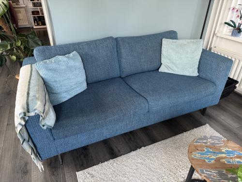 Blauwe, Stoffen, 2.5 persoons bank (1,85 x 90)
