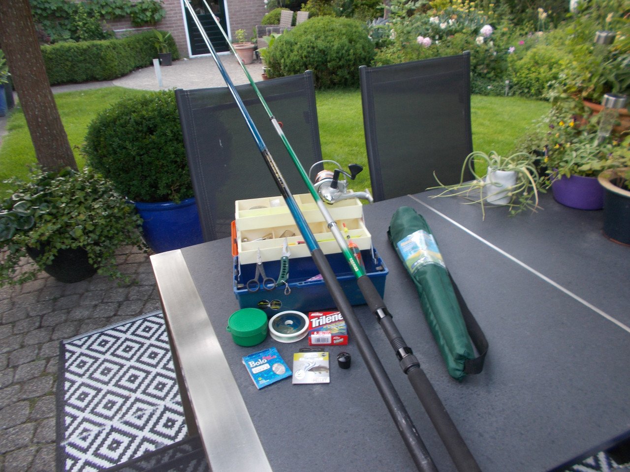 Complete binnenwater hengelset . Direct visklaar