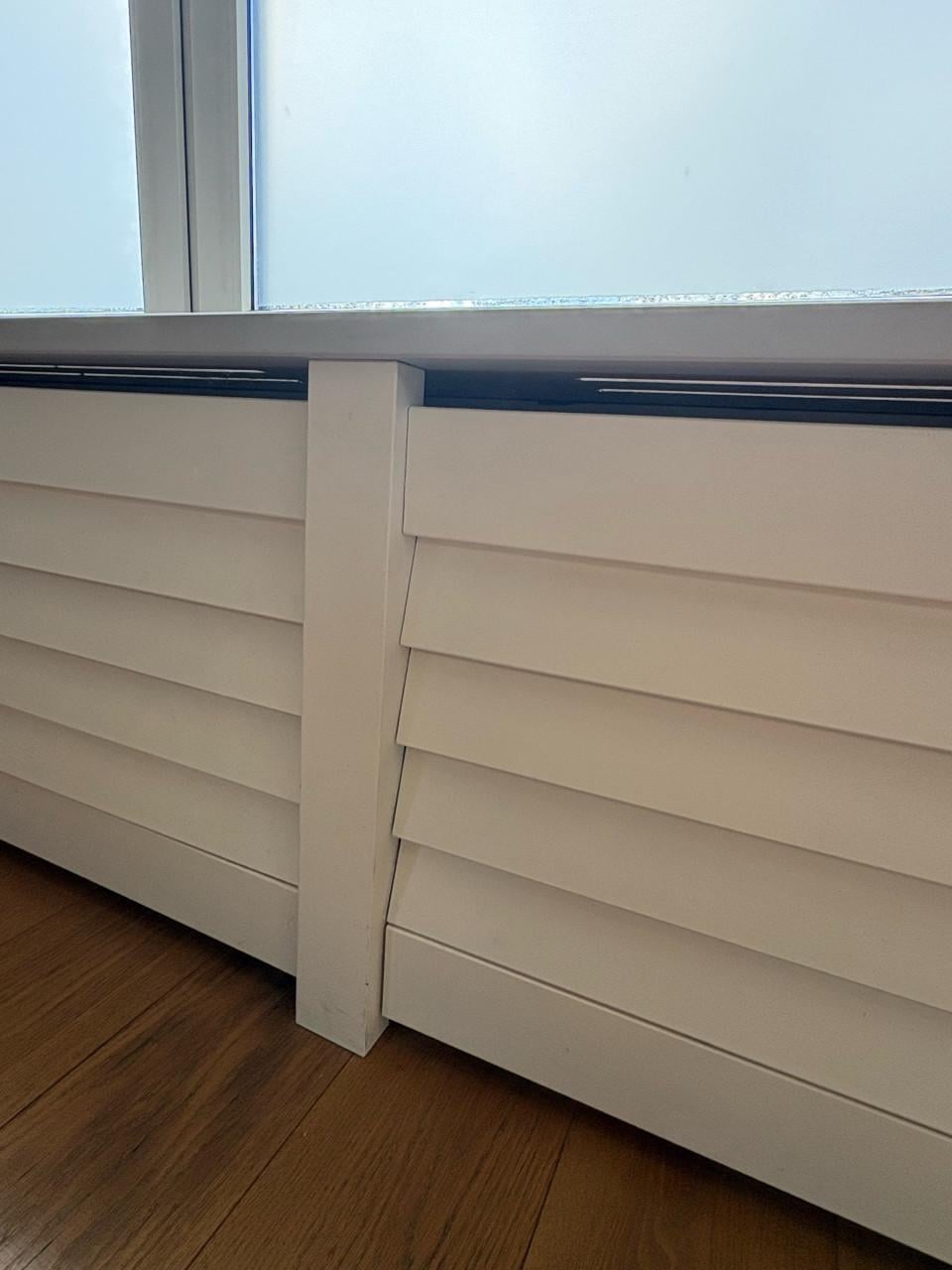 Houten radiatorbekleding - schilderbaar - 3,10m lang