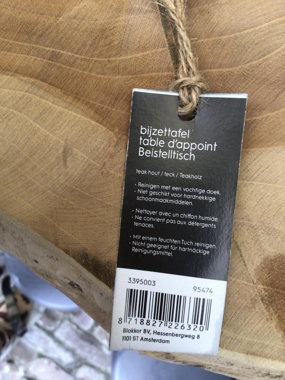 Bijzet tafeltje teakhout