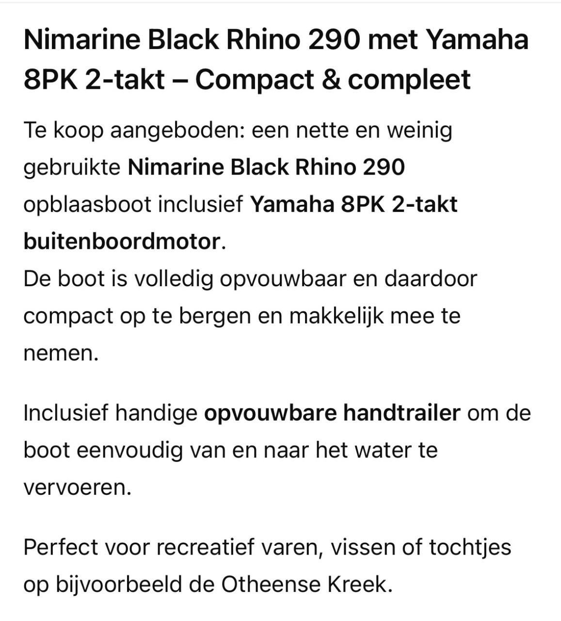 Boot met 8pk motor- geen vaarbewijs nodig