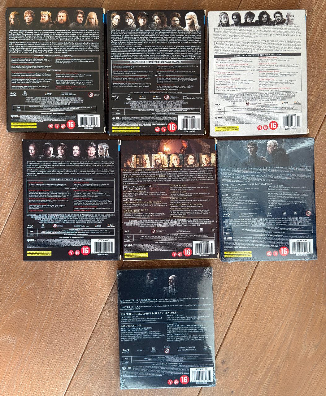 7 seizoen games of thrones op blu-ray