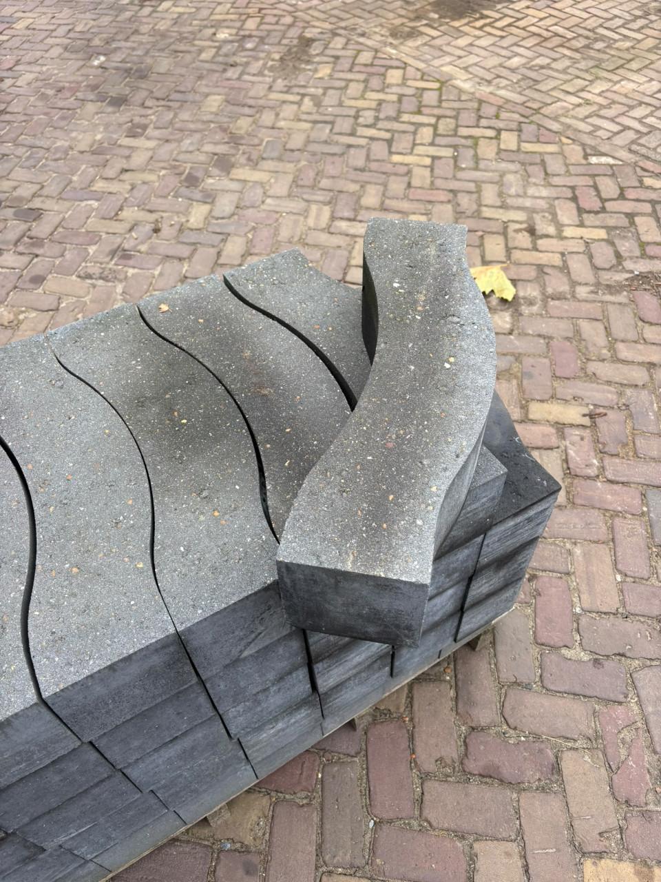 Partij patioblokken Wave 60x15x15