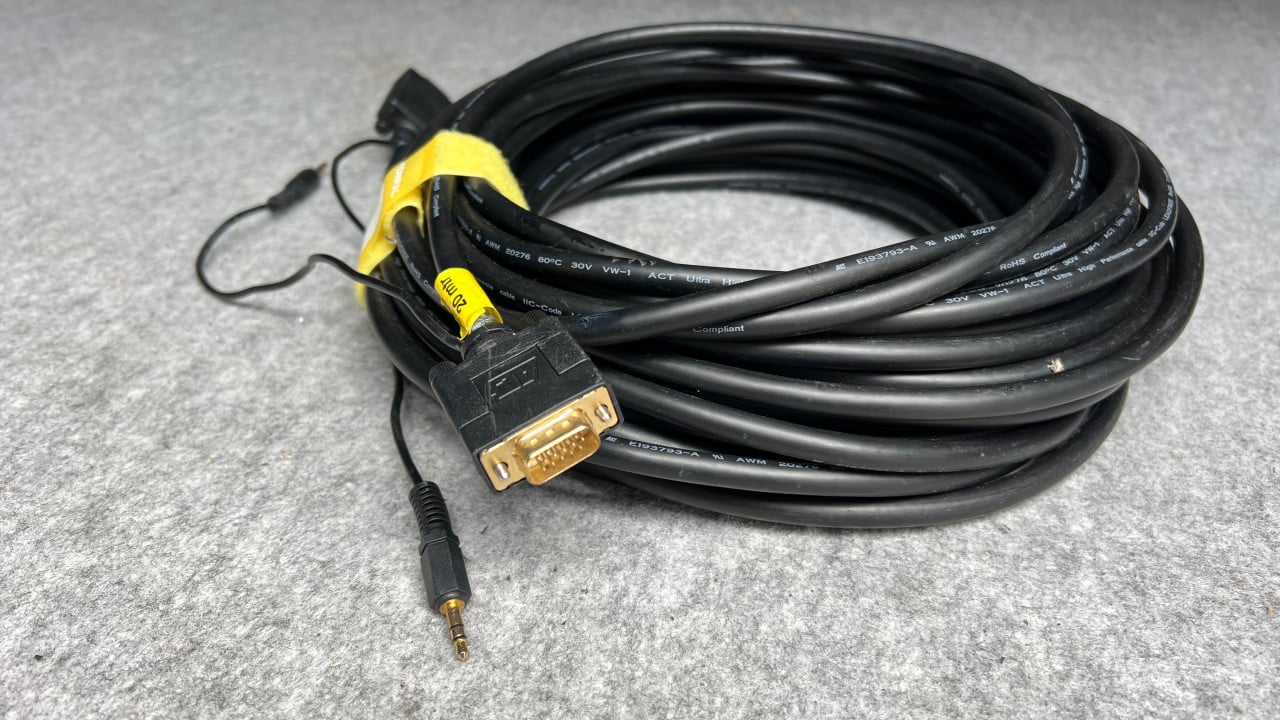 VGA kabel male-male 20 meter met audio