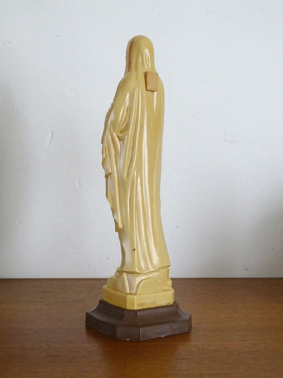 Vintage Beeldje Maria Lourdes Kunststof
