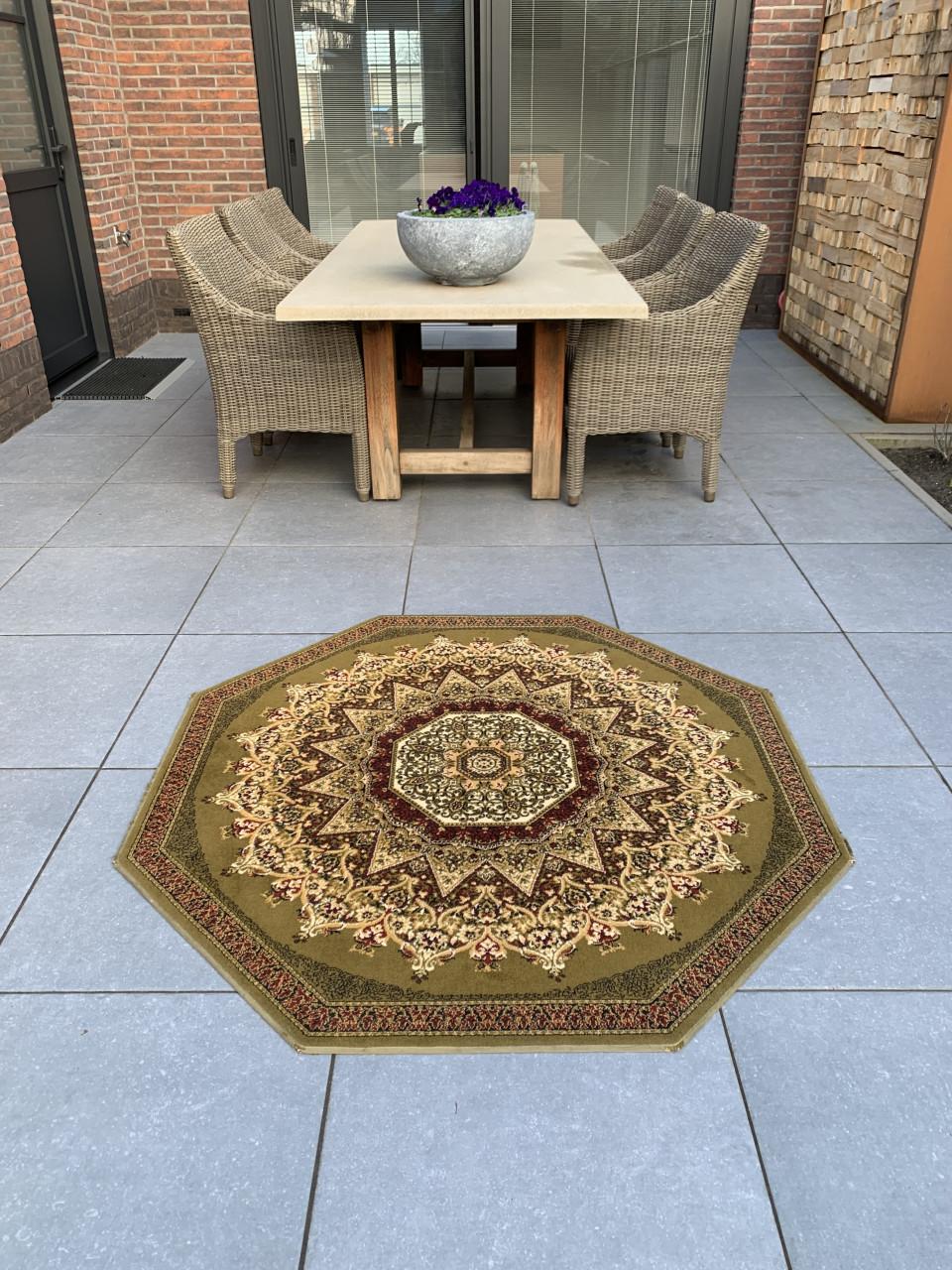 ✨Super Leuk Achthoekig Vintage Vloerkleed ✨Zuiver Scheerwol ✨