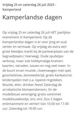 Kamperlandse dagen op vrijdag kleedjes markt