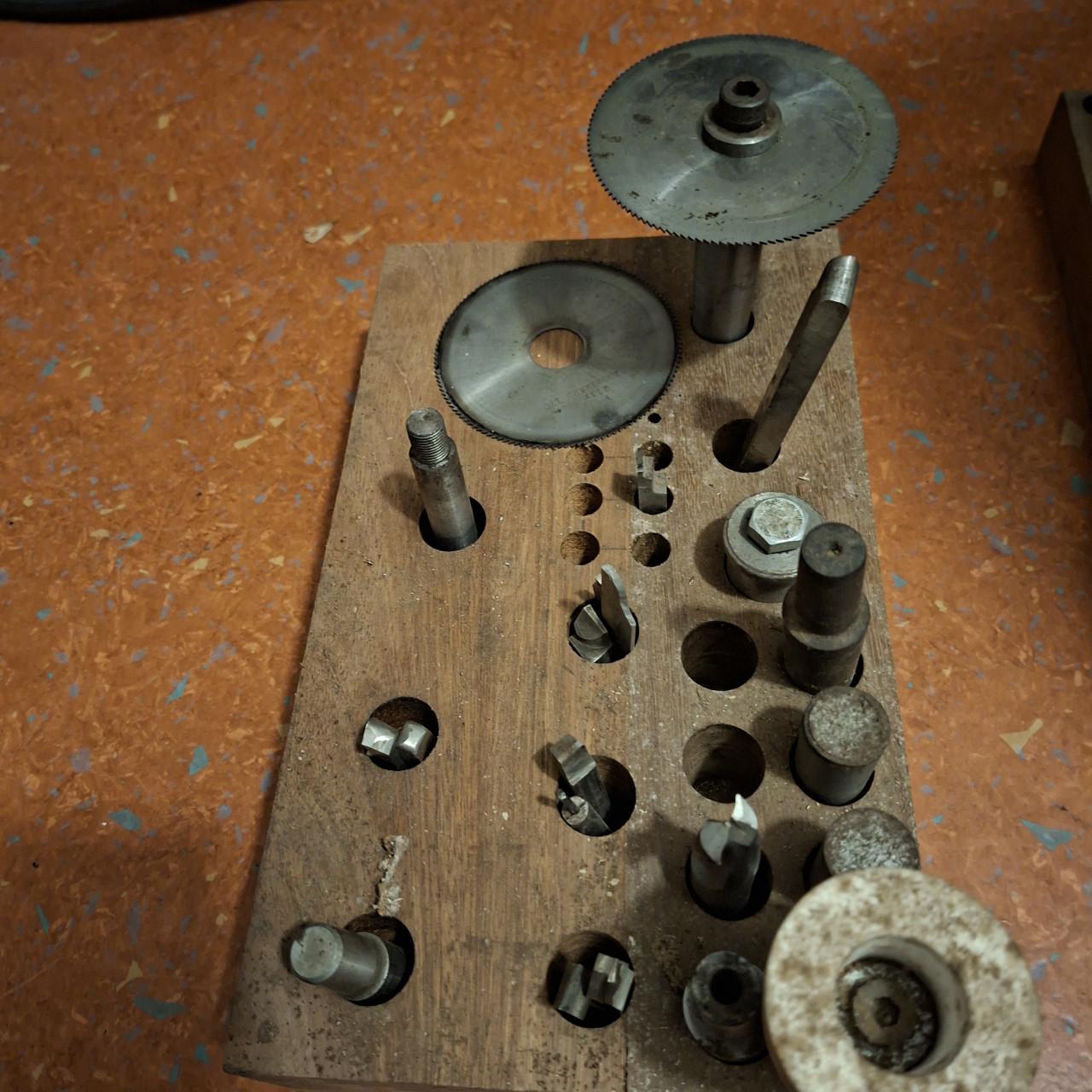 Grote partij metaal draaibank bijtels