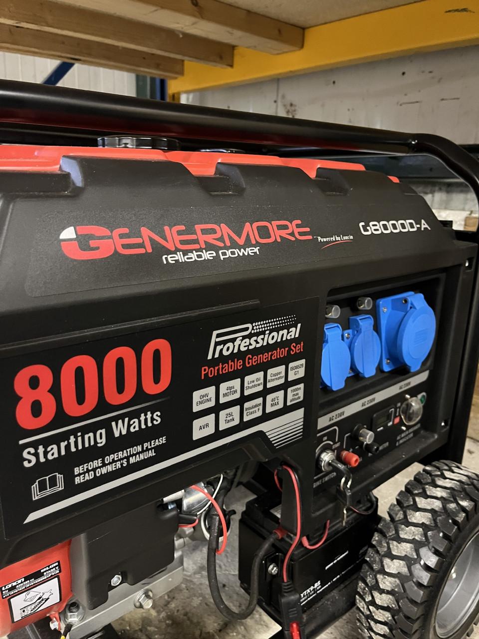 Te koop:  Benzineaggregaat Genermore Delux 6500w