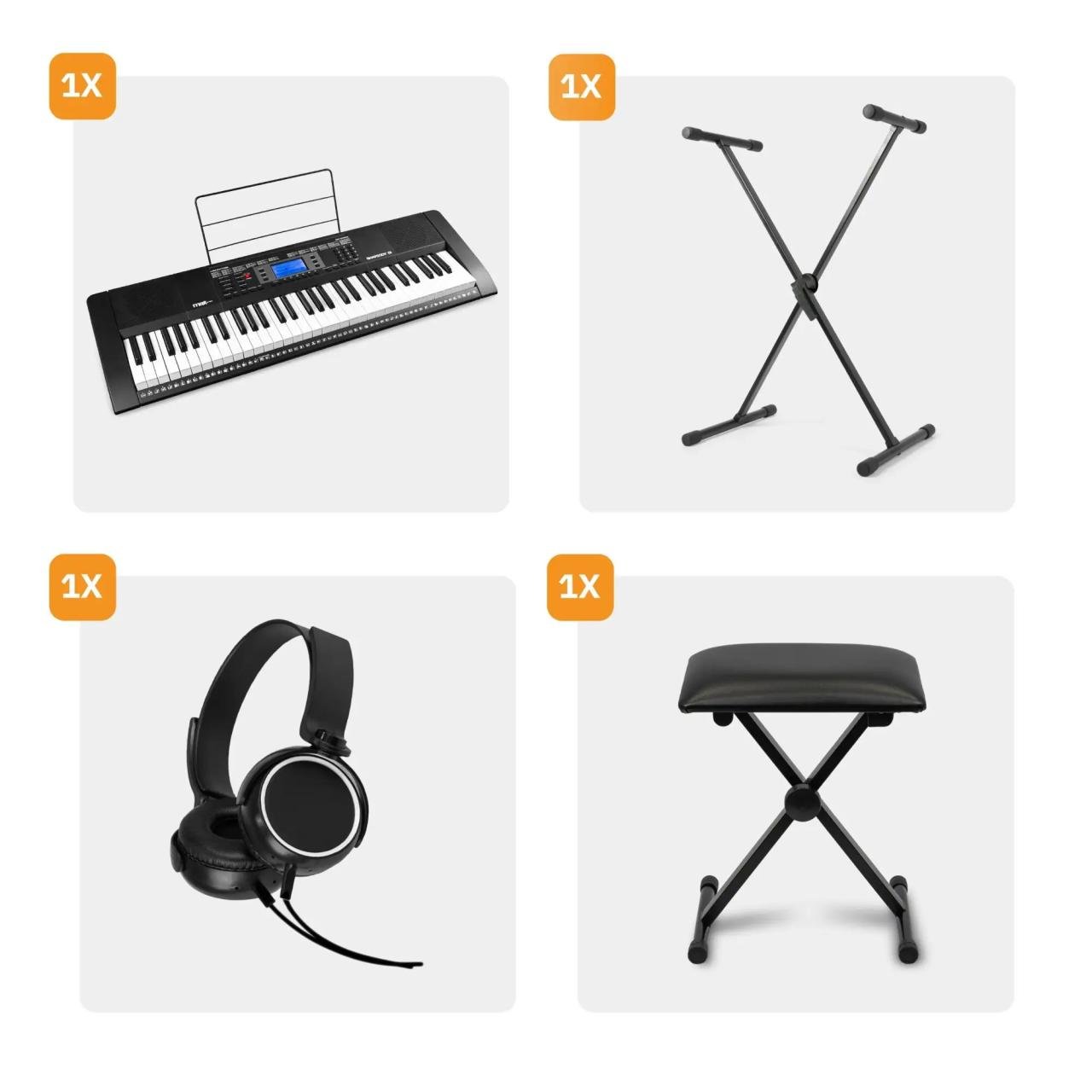 Keyboard met toebehoren