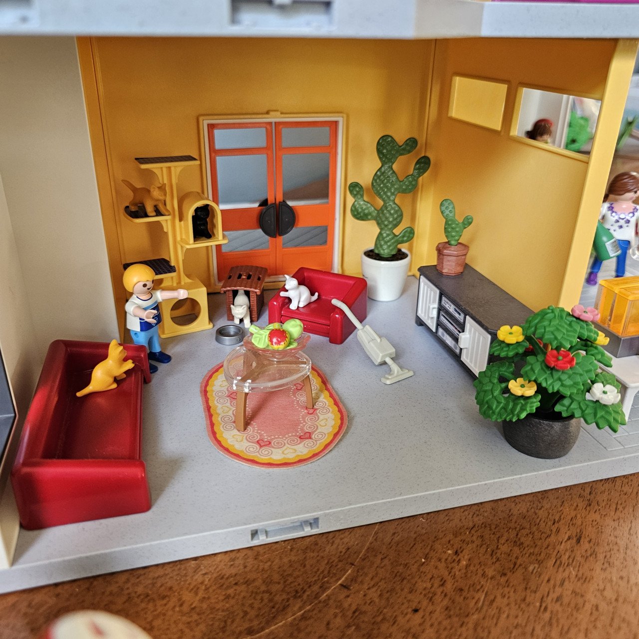 Playmobil poppenhuis konijnenhok cavia's verzorgen