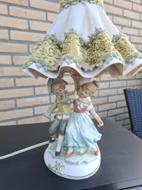 Vintage porseleine tafellamp