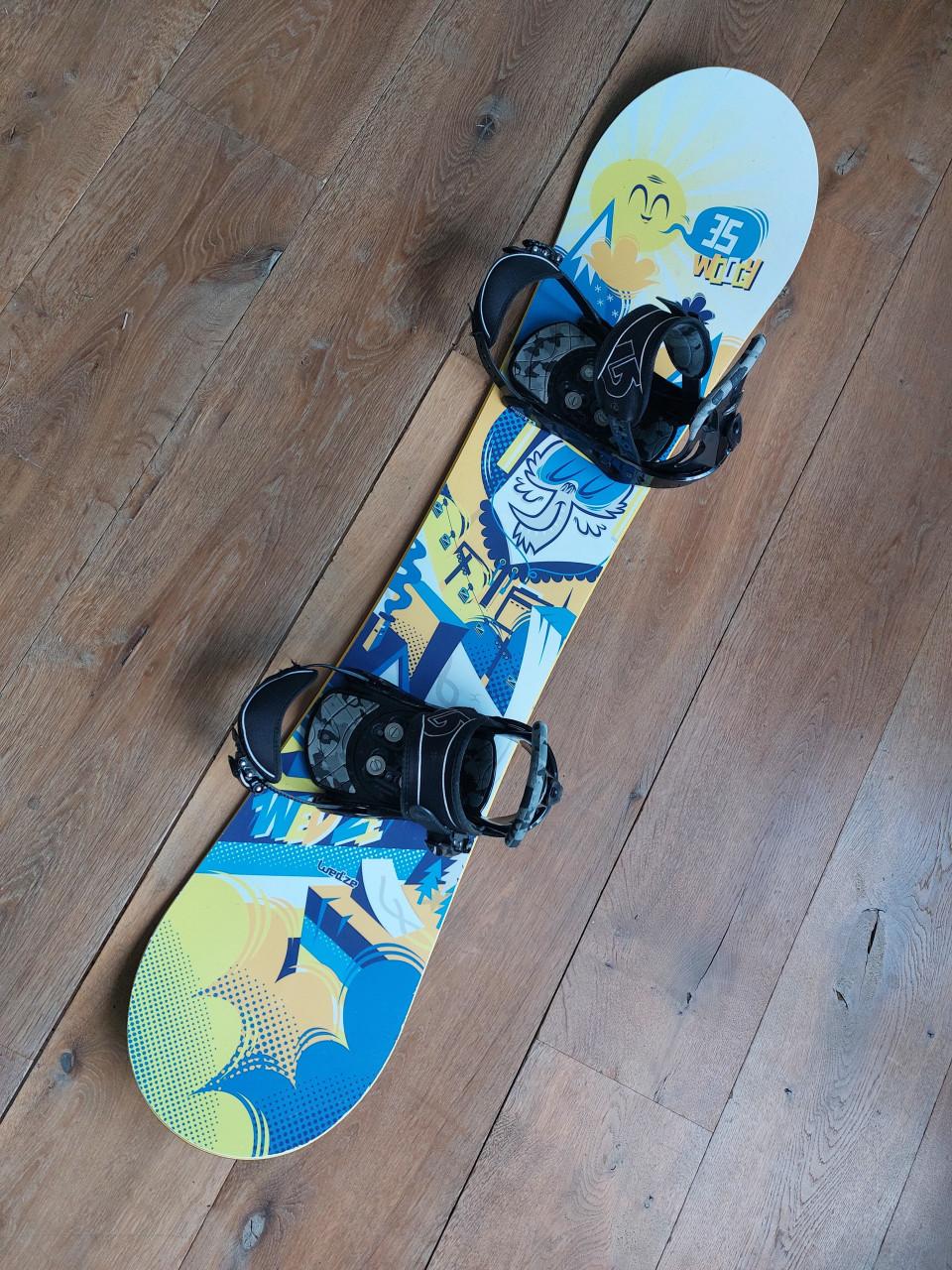 Snowboard Wedze Woogy 35 met Burton bindingen (S)