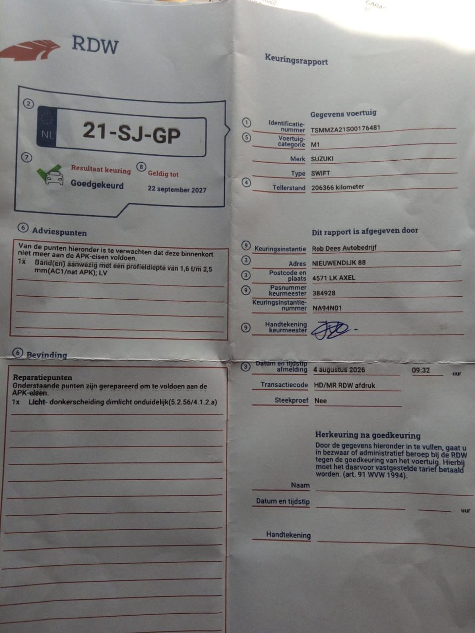 Te koop Suzuki Swift 1.5 bouwjaar 2006 met vol jaar APK tot 22-09-2027
