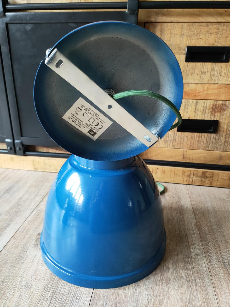 2 mooie blauwe 'lief' lampen