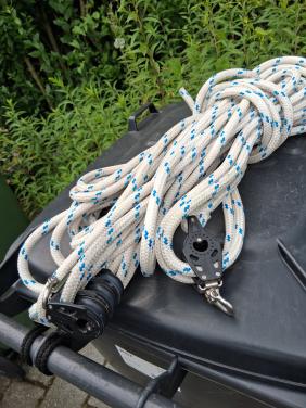 Grootschoot met blokken/ werplijn
