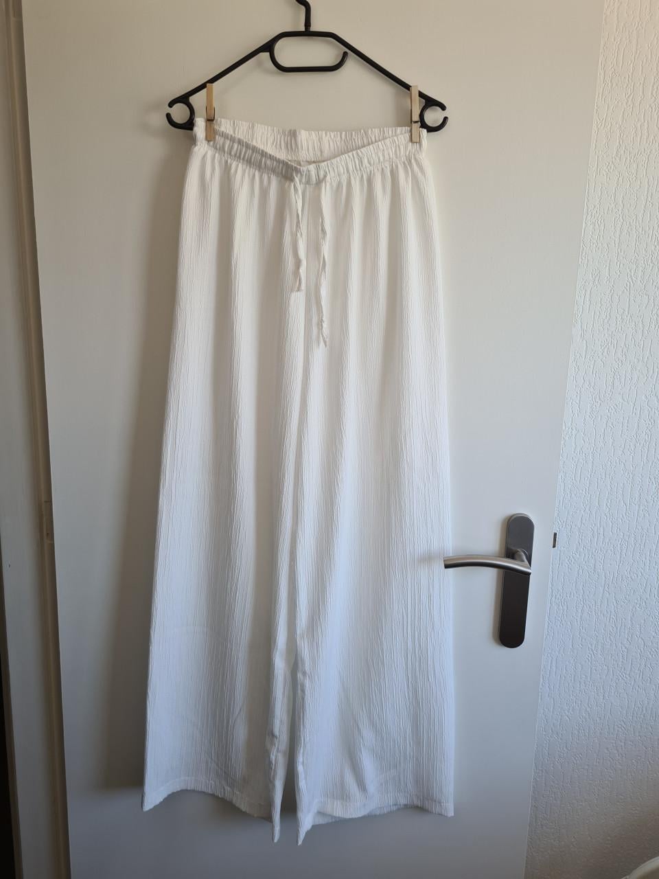 Nieuwe witte wijde zomerbroek  Maat M/L