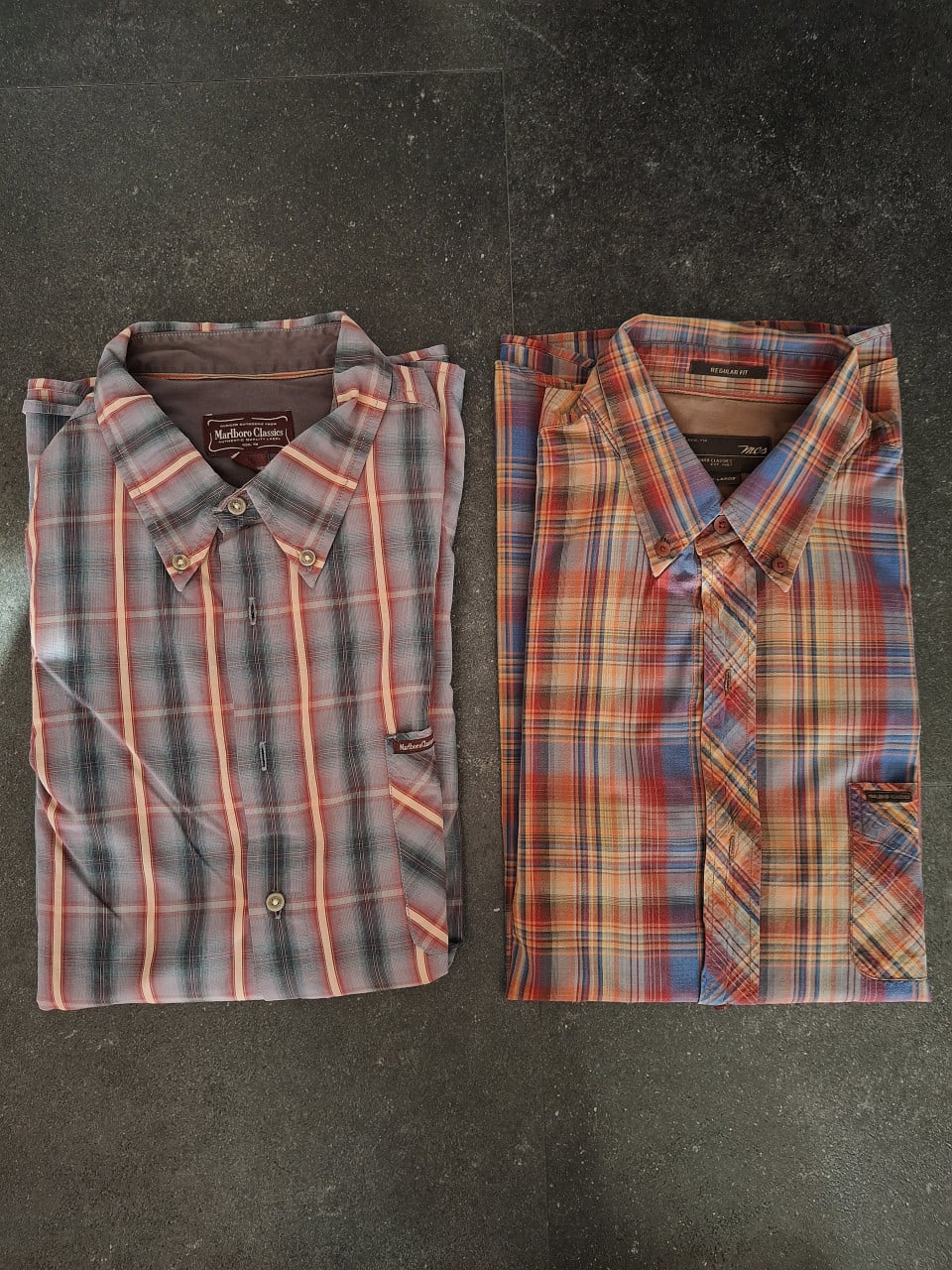 7 katoenen merk overhemden i.z.g.st. maat XL