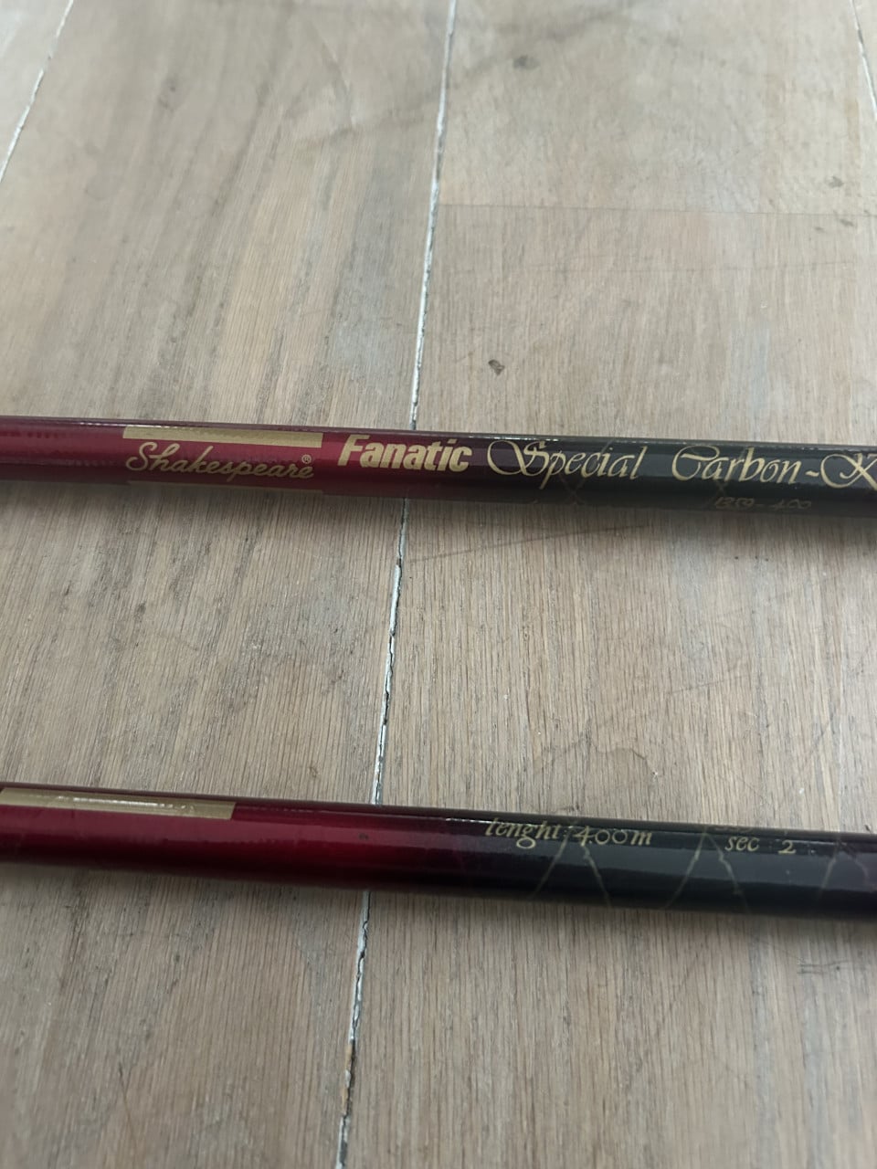Te koop 2x Shakespeare fanatic speciaal Carbon kevler beachcaster 4 meter