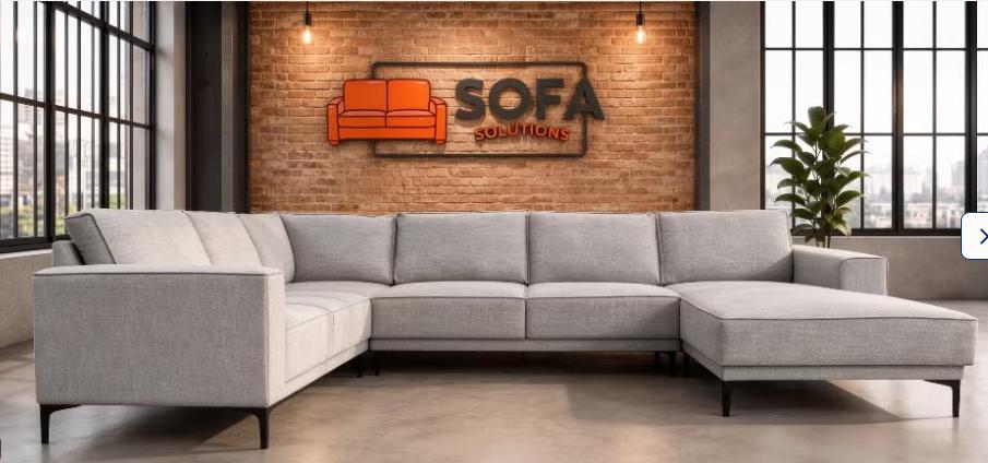 Grijs Stoffen U-Bankstel–Extra Grote Lounge Hoekbank–Gratis Levering