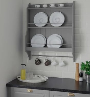 Ikea bordenrek, grijs