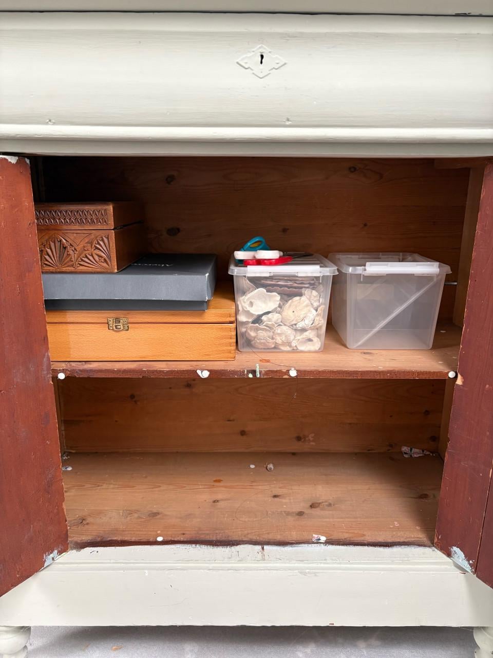 Brocante biedemeijer kast