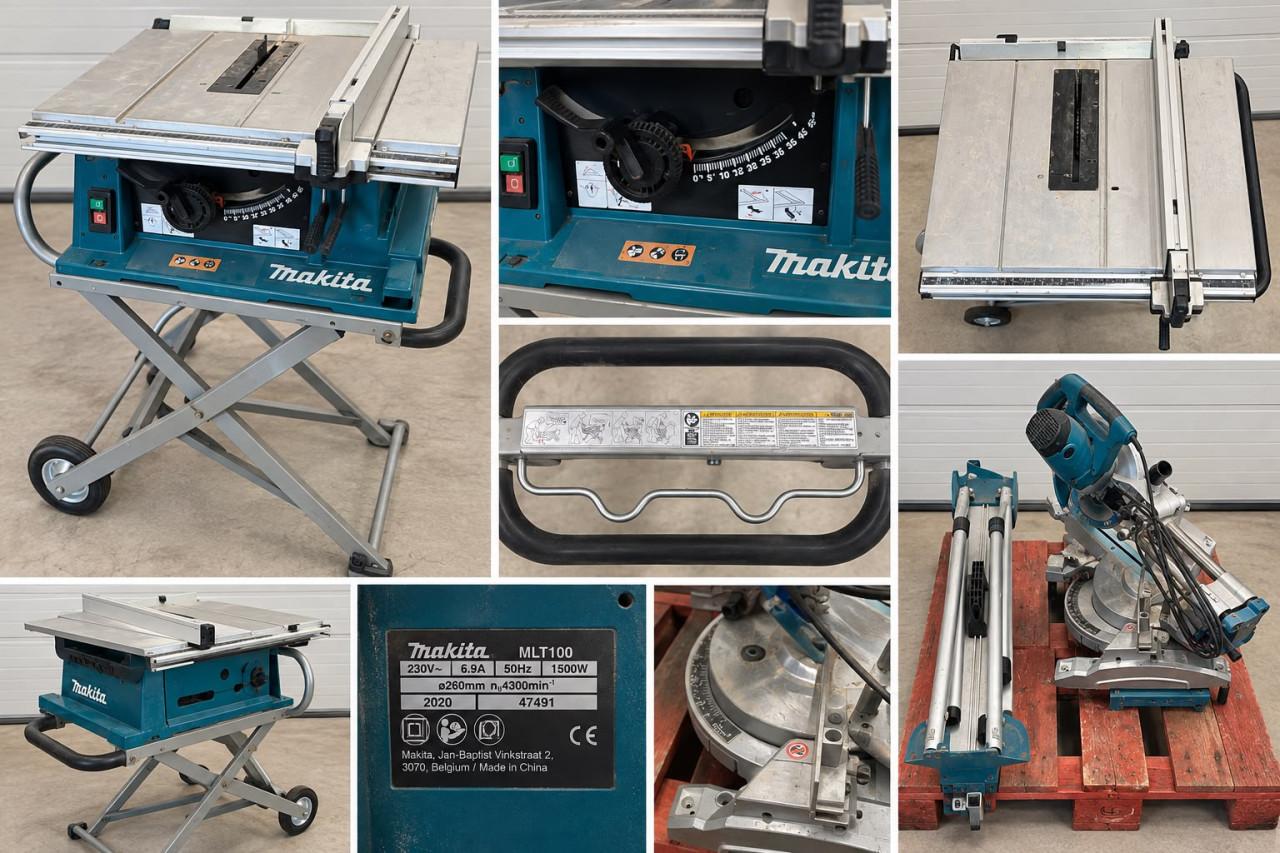 Makita Tafelzaag + Makita Afkortzaag met Onderstel