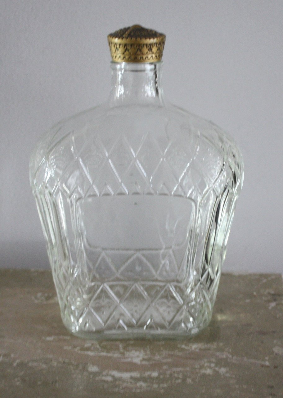 Glazen fles met bewerking