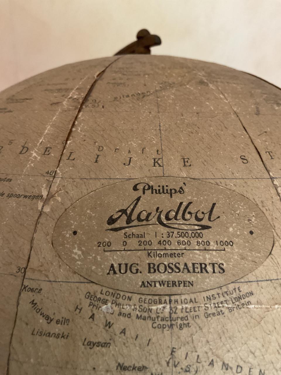 Vintage globe Philips & Son London