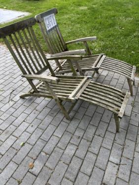 2 Teakhouten tuinstoelen GRATIS
