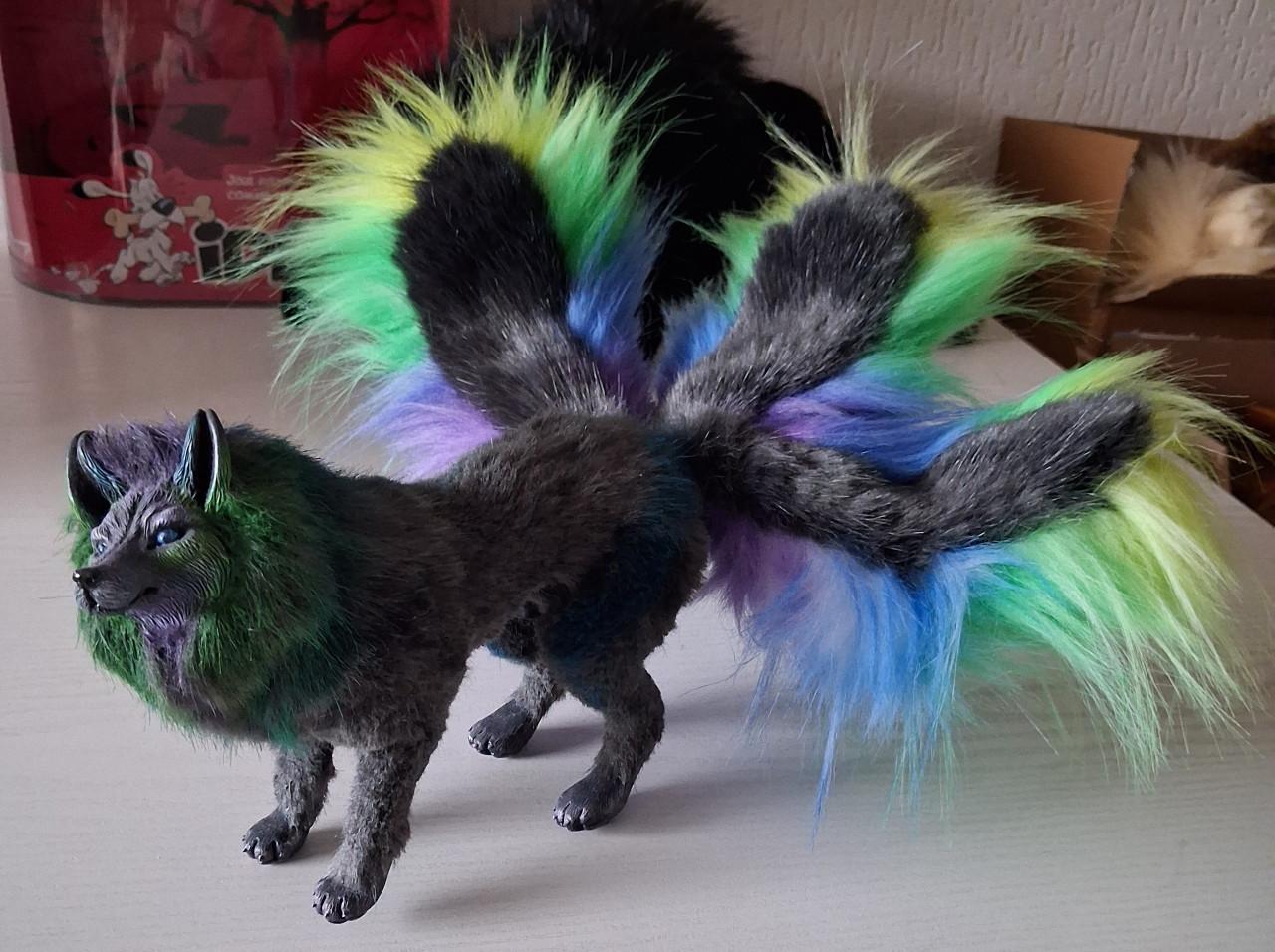 Kitsune vos artdoll, poseerbaar