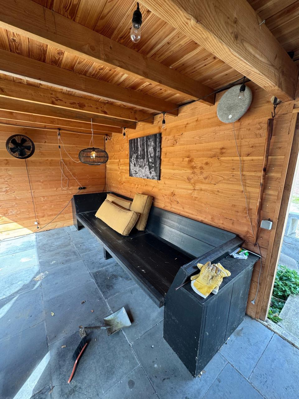 Tuinbank van steigerhout GRATIS