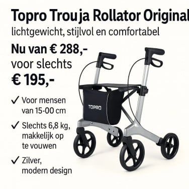TOPRO Rollators van € 288,- voor € 195,-