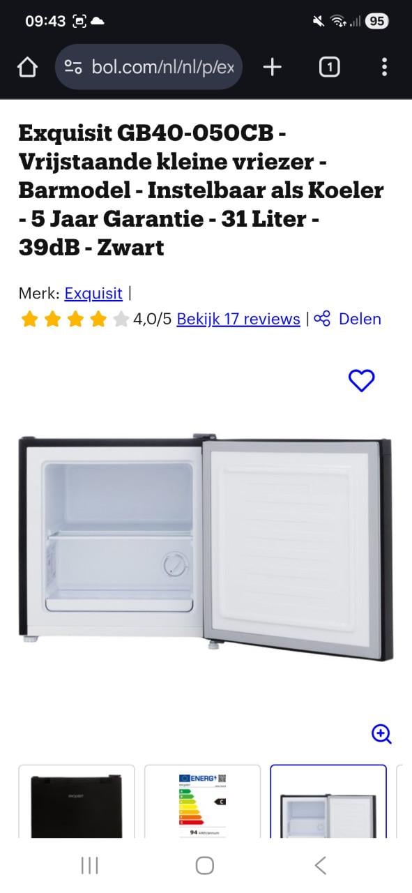 Exquisit barmodel vriezer