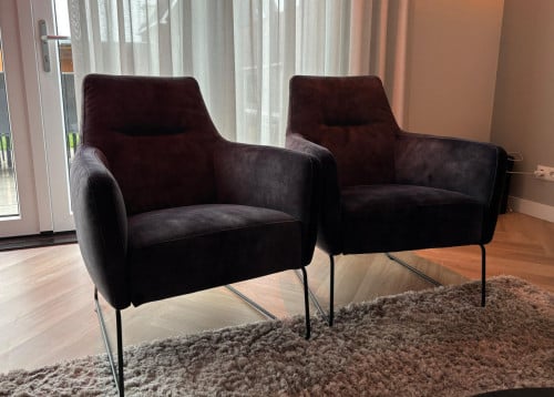 2 fauteuils antraciet Piet Klerkx + Protexx