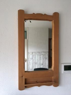 "oud" grenen spiegel.