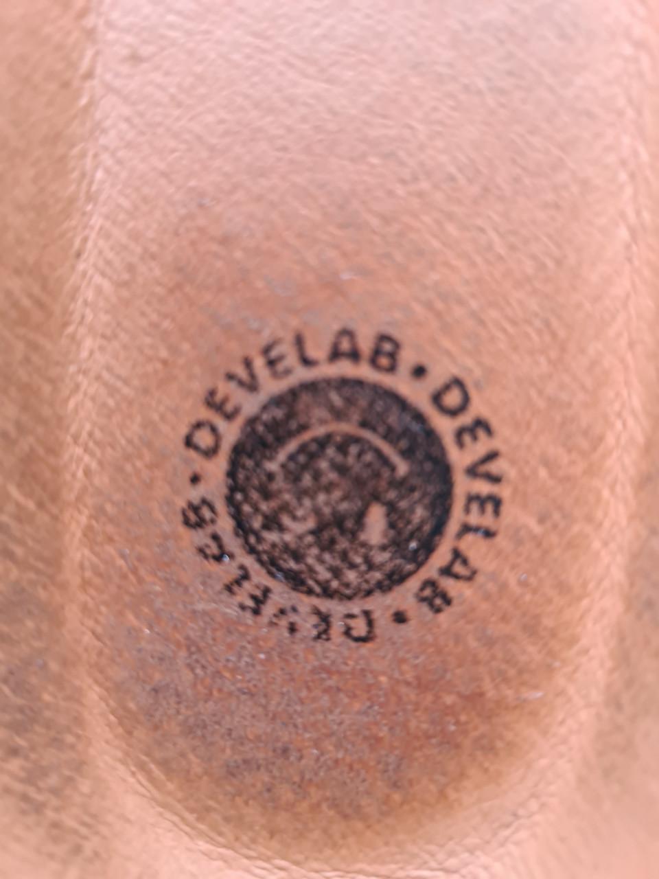 Develab zwarte leren veterboots met rits Maat 34