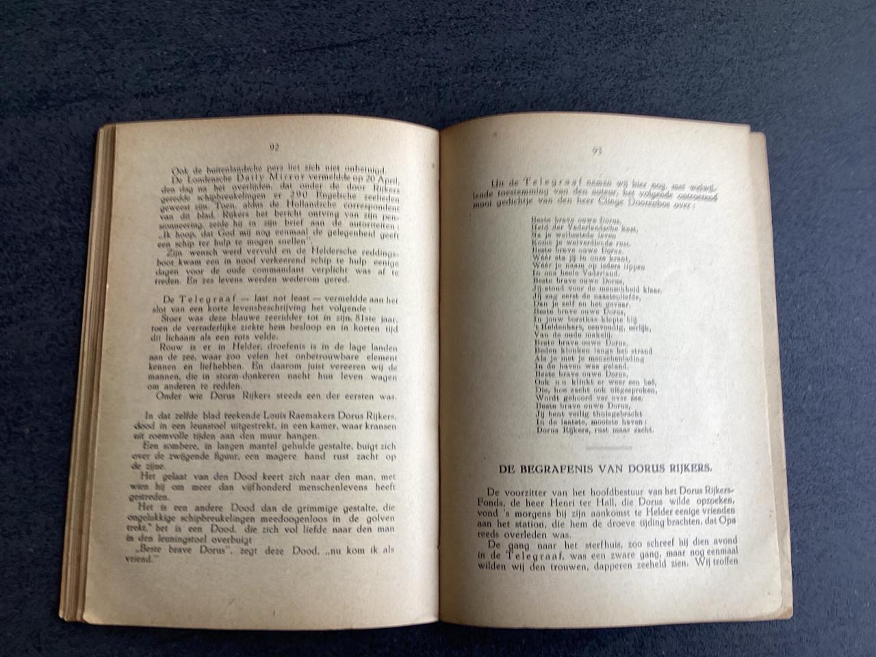 Dorus Rijkers. (Boek) 1928.