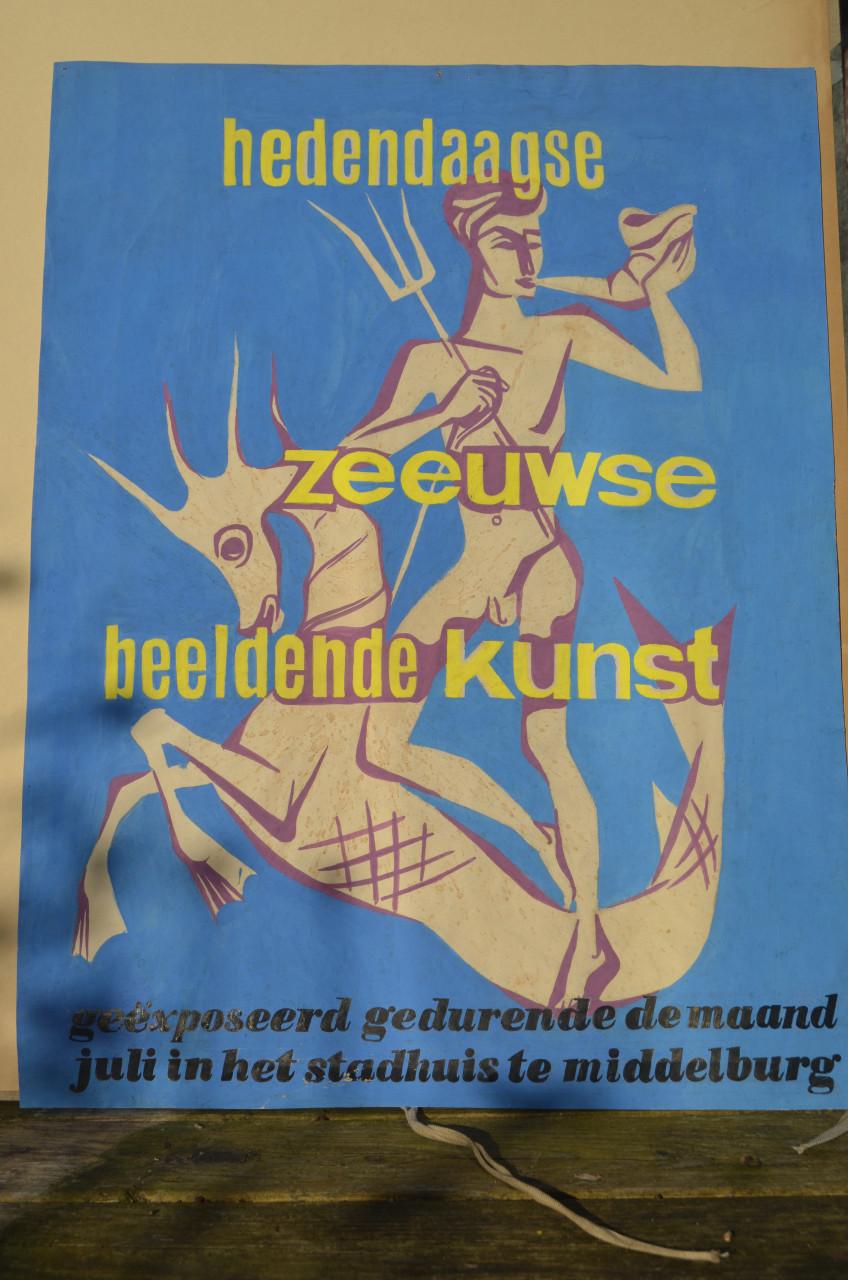 2 Fraaie ontwerpen kunstexpo Hans Heeren Zeeuws kunstenaar, uniek!